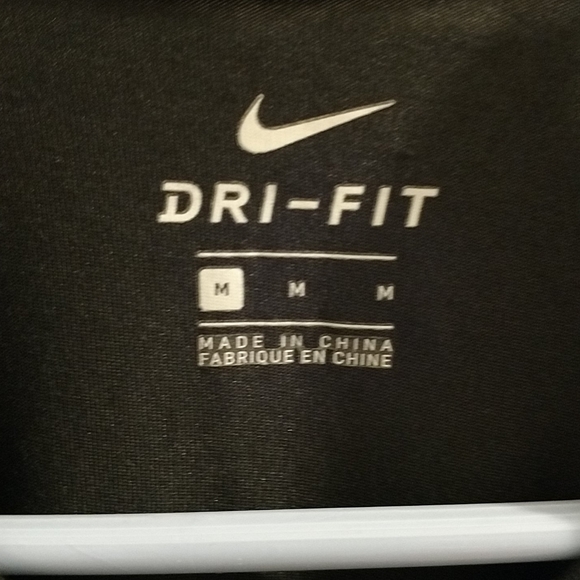 Nike Dri-fit black golf tee Men's Sz M - Picture 3 of 5